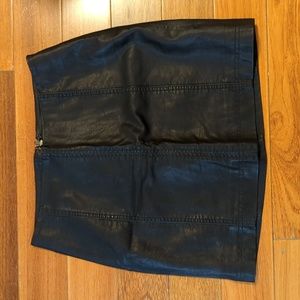 Free People black mini leather skirt